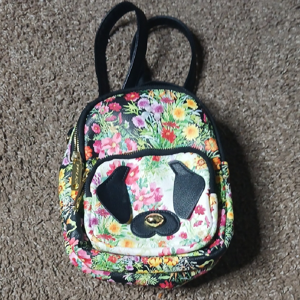 Betsy Johnson Floral Doggie Mini Back Pack